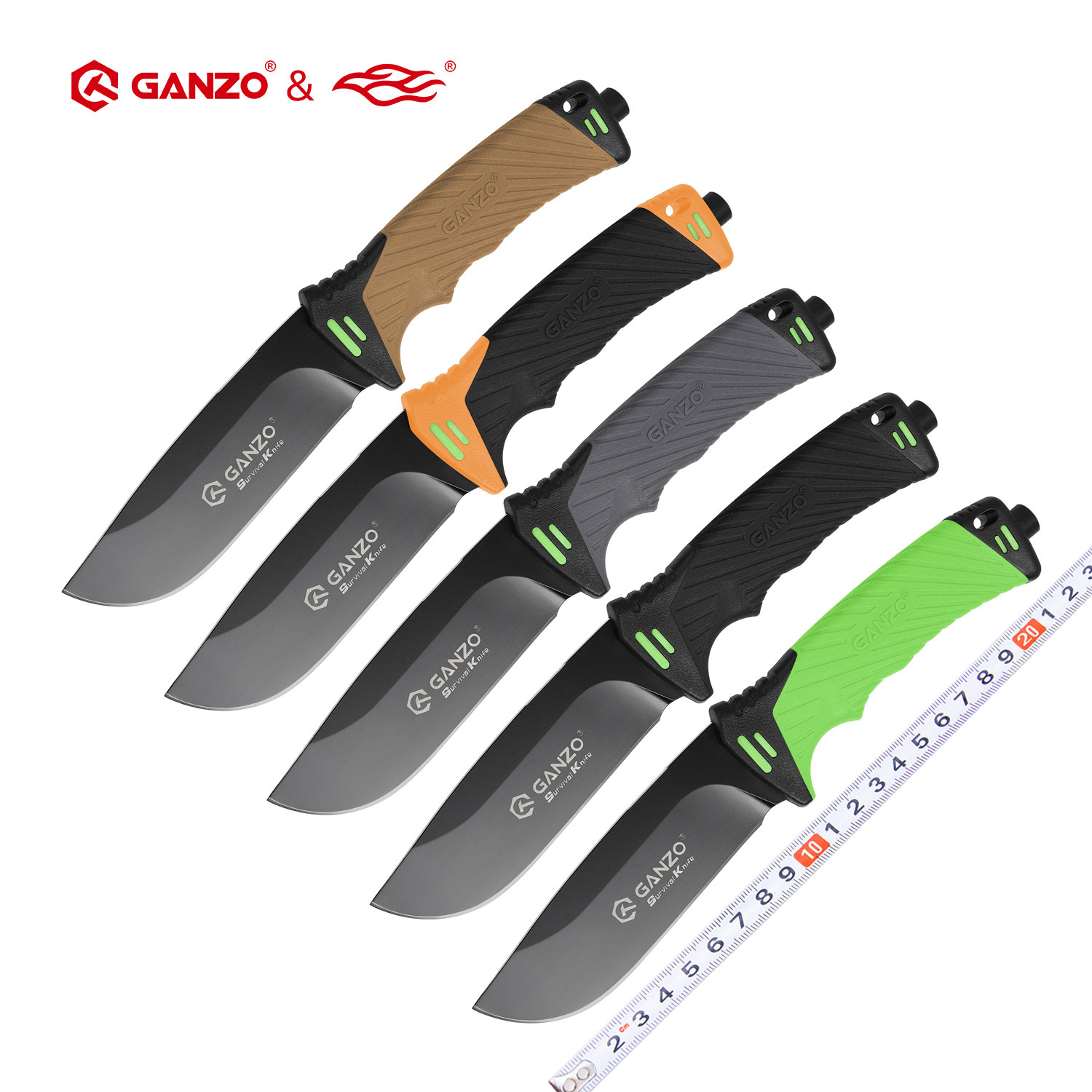 Bushcraft Knife Fixed - Nóż Ganzo G8012 z ostrzem stałym,