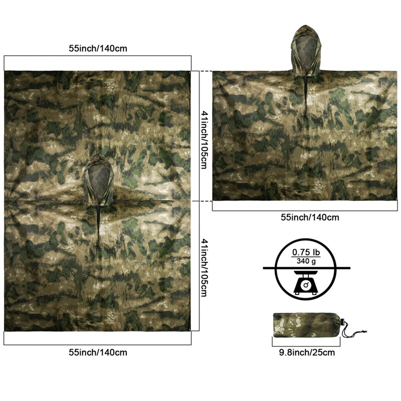 MENFLY ATFG mech kamuflaż wodo – Emergency Poncho Rain recenzja i cena